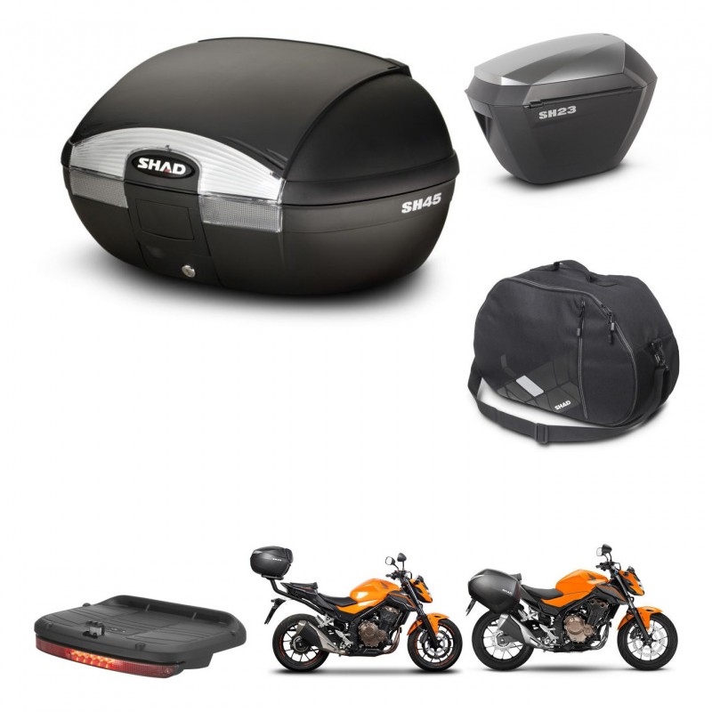 SHAD Maletas sh23 alu + soporte montaje baul SH45 accesorios KIT-458810