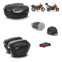 SHAD Maletas sh23 + soporte montaje baul SH58 accesorios KIT-458813