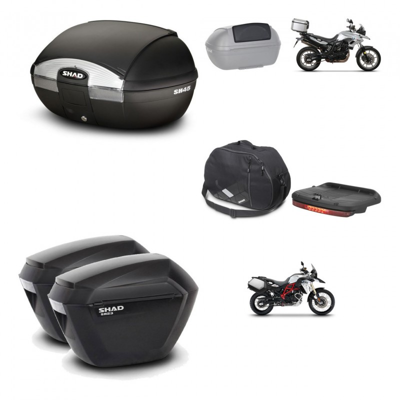 SHAD SH23 suitcases + mounting bracket SH45 trunk accessories KIT-458827