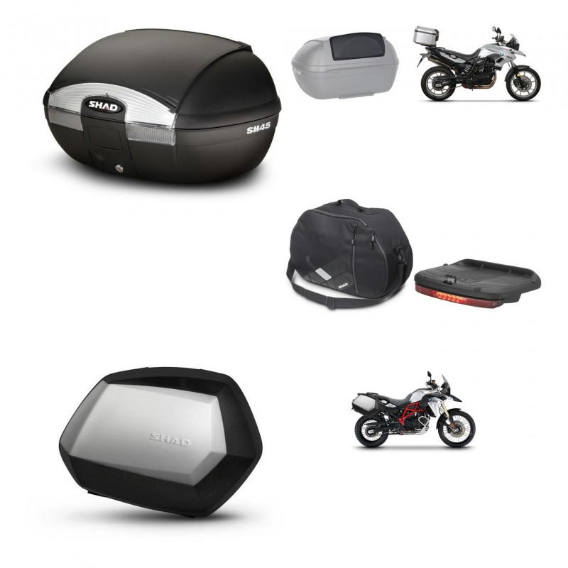 SHAD SH35 PREMIUM suitcases + mounting bracket SH45 trunk accessories KIT-458828