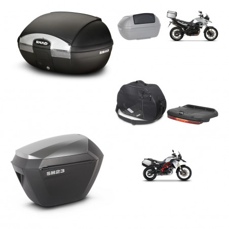 SHAD SH23 alu suitcases + mounting bracket SH45 trunk accessories KIT-458830