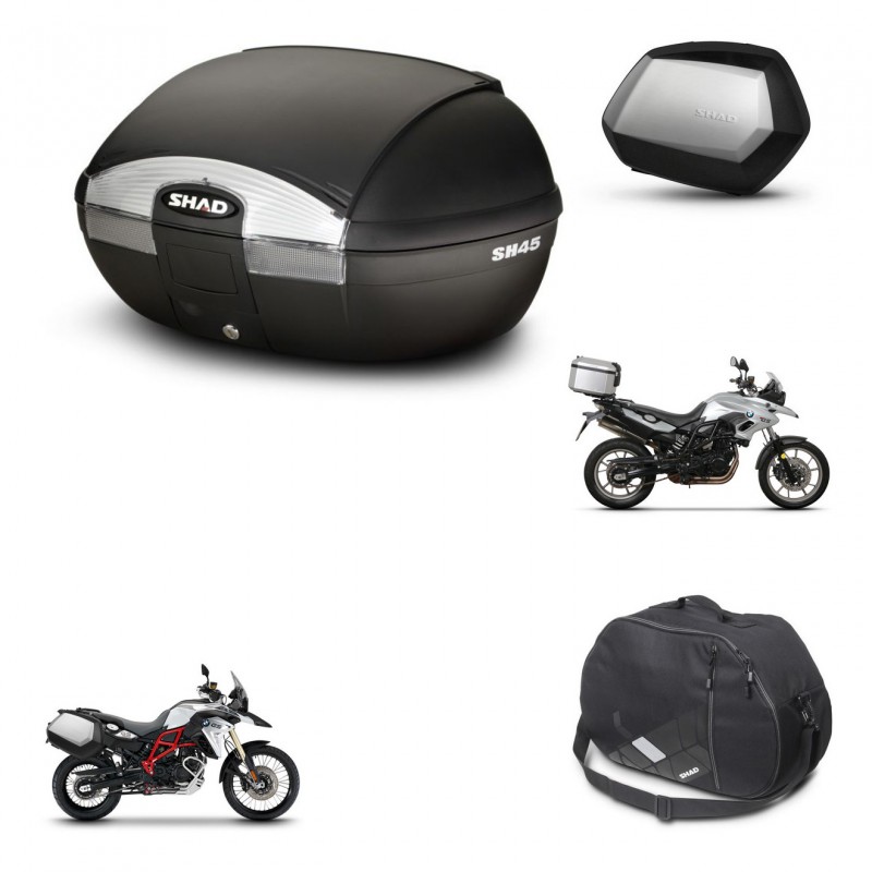 SHAD SH35 PREMIUM suitcases + mounting bracket SH45 trunk accessories KIT-458840