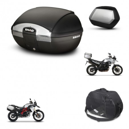 SHAD Maletas SH35 PREMIUM + soporte montaje baul SH45 accesorios KIT-458840