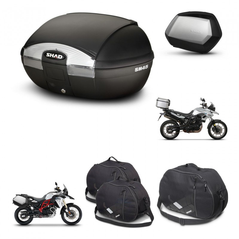 SHAD SH35 PREMIUM suitcases + mounting bracket SH45 trunk accessories KIT-458841