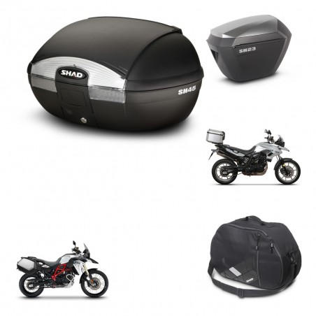 SHAD Maletas sh23 alu + soporte montaje baul SH45 accesorios KIT-458842