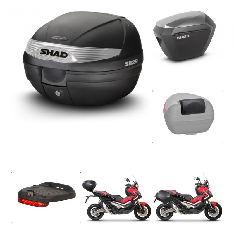 SHAD SH23 alu suitcases + mounting bracket SH29 trunk accessories KIT-458864