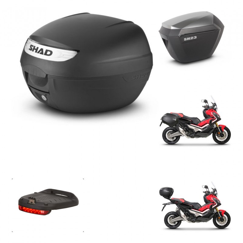 SHAD SH23 alu suitcases + mounting bracket SH26 trunk accessories KIT-458880