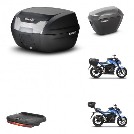 SHAD Maletas sh23 alu + soporte montaje baul SH40 accesorios KIT-458911