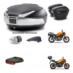 SHAD Suitcases sh23 + mounting bracket trunk SH48 backrest cover accessories KIT-458916
