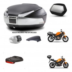SHAD Maletas SH35 PREMIUM + soporte montaje baul SH48 tapa respaldo accesorios KIT-458917