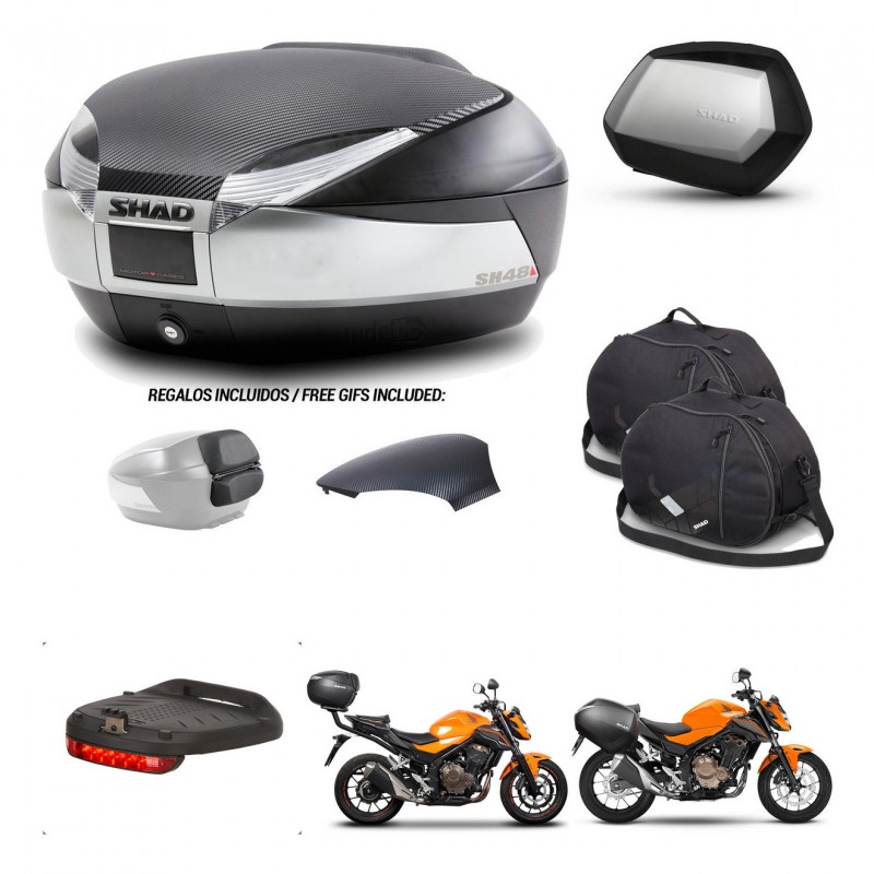 SHAD SH35 PREMIUM suitcases + mounting bracket SH48 trunk backrest cover accessories KIT-458918