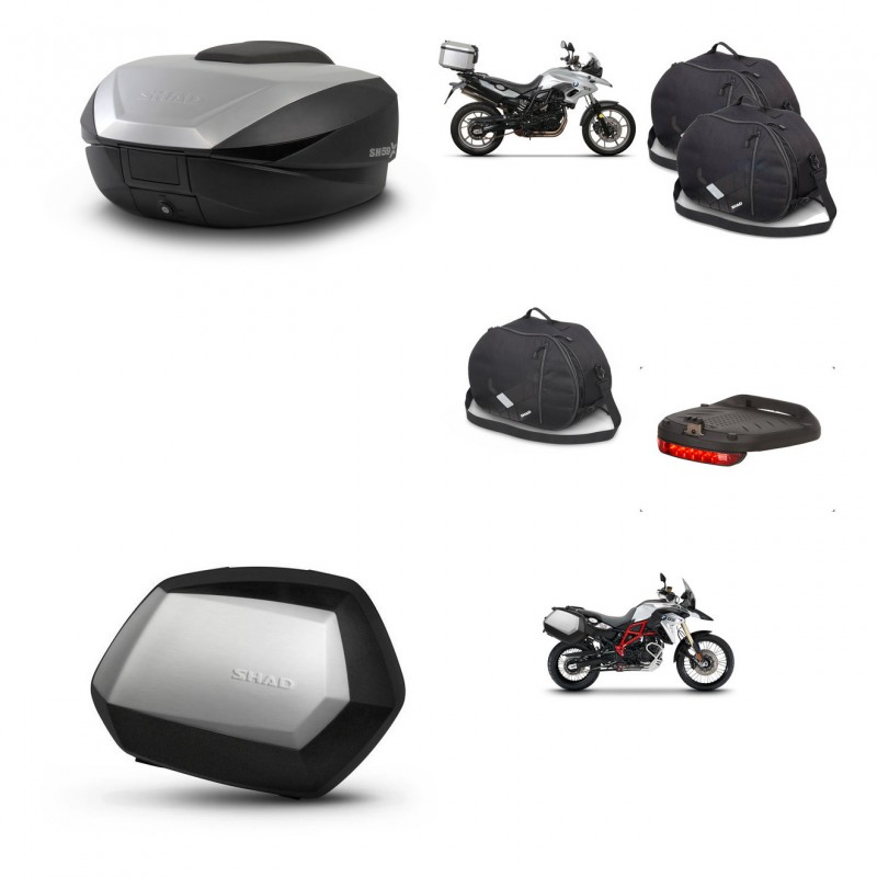 SHAD SH35 PREMIUM suitcases + mounting bracket SH59 trunk accessories 59L KIT-458926