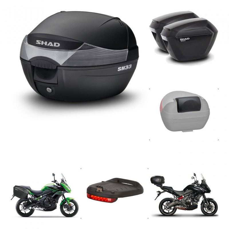 SHAD Maletas sh23 + soporte montaje baul SH33 accesorios KIT-458928