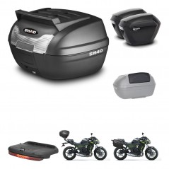 SHAD Maletas sh23 + soporte montaje baul SH40 parrilla superior accesorios KIT-458943