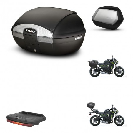 SHAD SH35 PREMIUM suitcases + mounting bracket SH45 trunk accessories KIT-458975