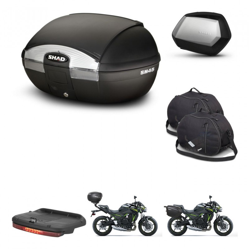 SHAD SH35 PREMIUM suitcases + mounting bracket SH45 trunk accessories KIT-458976