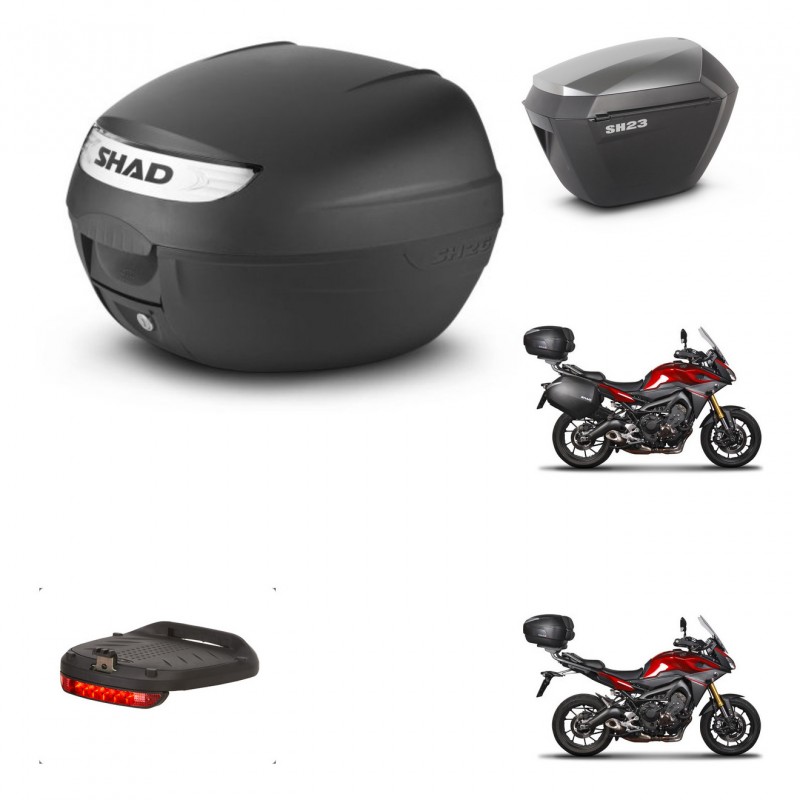 SHAD Maletas sh23 alu + soporte montaje baul SH26 accesorios KIT-458982