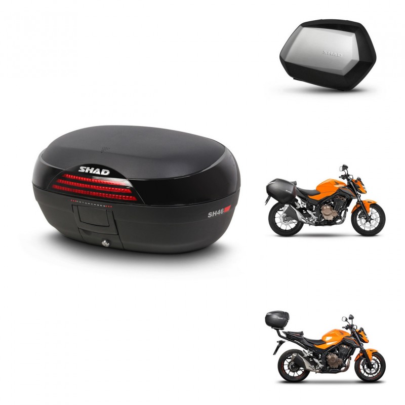 SHAD Maletas SH35 PREMIUM + soporte montaje baul SH46 45 L KIT-458988