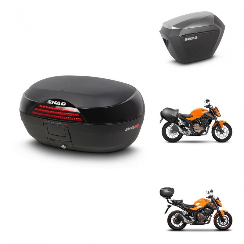 SHAD Maletas sh23 alu + soporte montaje baul SH46 45 L KIT-458990