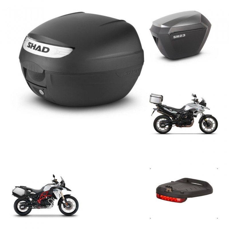 SHAD Maletas sh23 alu + soporte montaje baul SH26 accesorios KIT-458999