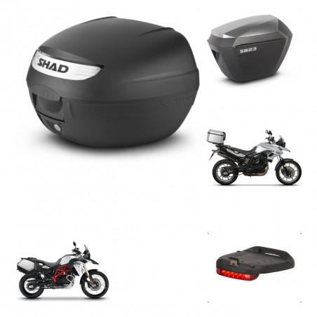SHAD SH23 alu suitcases + mounting bracket SH26 trunk accessories KIT-458999