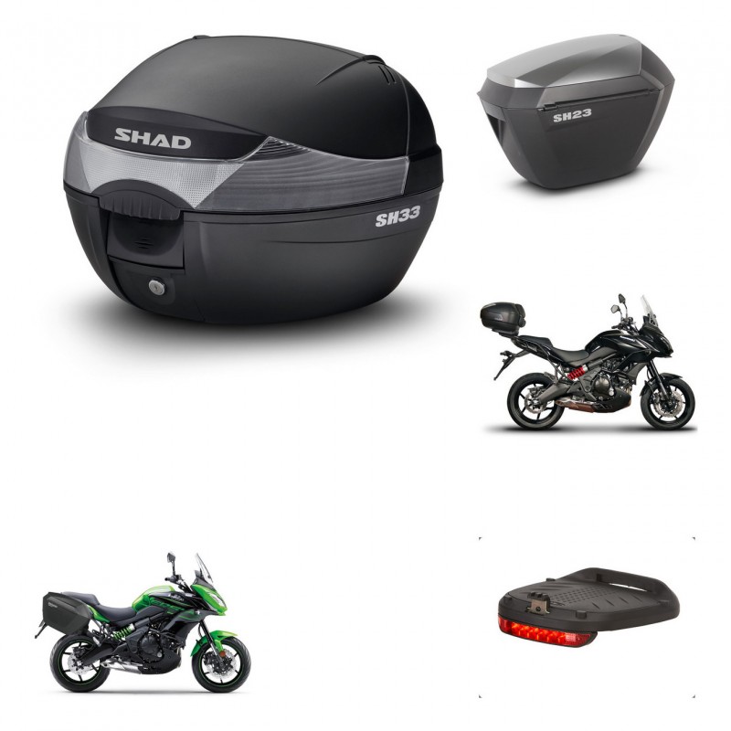 SHAD Maletas sh23 alu + soporte montaje baul SH33 accesorios KIT-459055