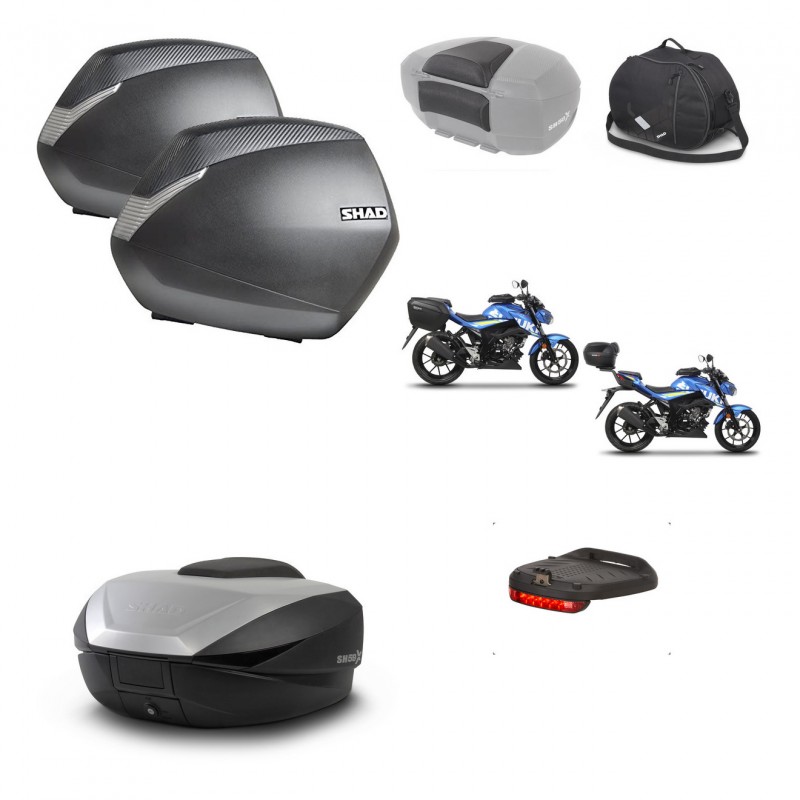 SHAD SH59 trunk + mounting bracket SH36 suitcases accessories 59L KIT-459086