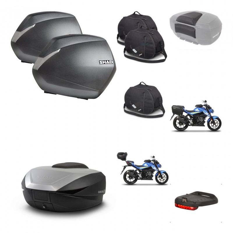 SHAD SH59 trunk + mounting bracket SH36 suitcases accessories 59L KIT-459087