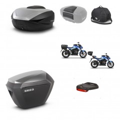 SHAD SH23 alu suitcases + mounting bracket SH59 trunk accessories 59L KIT-459091