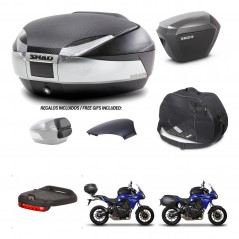 SHAD Maletas sh23 alu + soporte montaje baul SH48 tapa respaldo accesorios KIT-459094