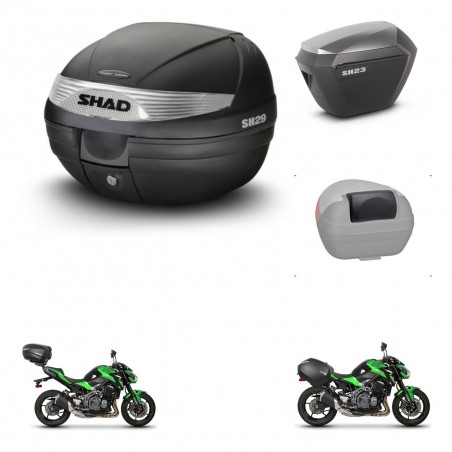 SHAD Maletas sh23 alu + soporte montaje baul SH29 accesorios KIT-459096