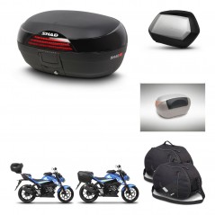 SHAD Maletas SH35 PREMIUM + soporte montaje baul SH46 accesorios 45 L KIT-459111