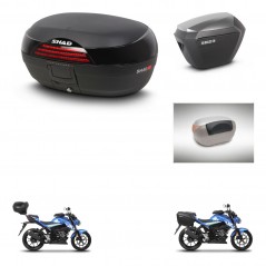 SHAD Maletas sh23 alu + soporte montaje baul SH46 accesorios 45 L KIT-459112