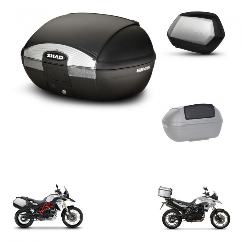SHAD Maletas SH35 PREMIUM + soporte montaje baul SH45 accesorios KIT-459116