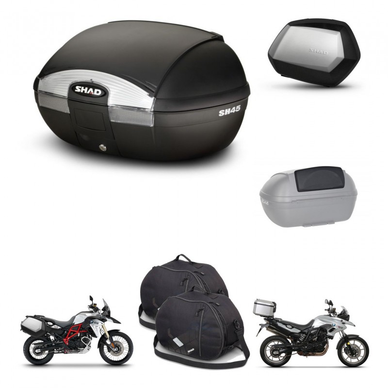 SHAD SH35 PREMIUM suitcases + mounting bracket SH45 trunk accessories KIT-459117