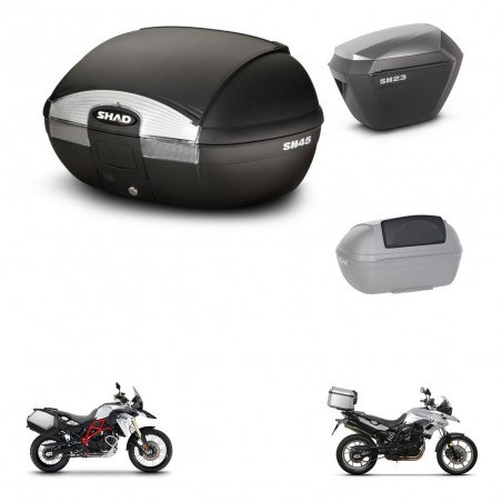 SHAD Maletas sh23 alu + soporte montaje baul SH45 accesorios KIT-459118