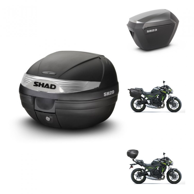 SHAD SH23 alu suitcases + mounting bracket SH29 trunk KIT-459123