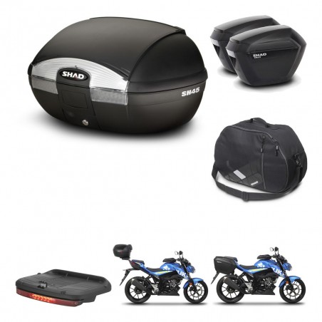 SHAD Maletas sh23 + soporte montaje baul SH45 accesorios KIT-459126