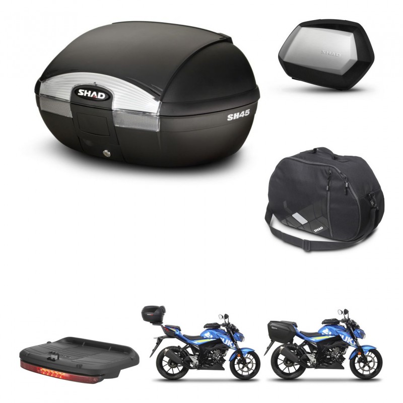 SHAD SH35 PREMIUM suitcases + mounting bracket SH45 trunk accessories KIT-459127