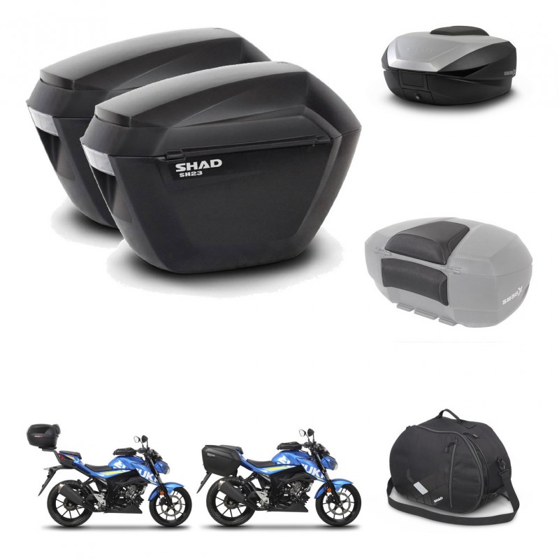SHAD SH59 trunk + mounting bracket sh23 suitcases accessories 59L KIT-459178