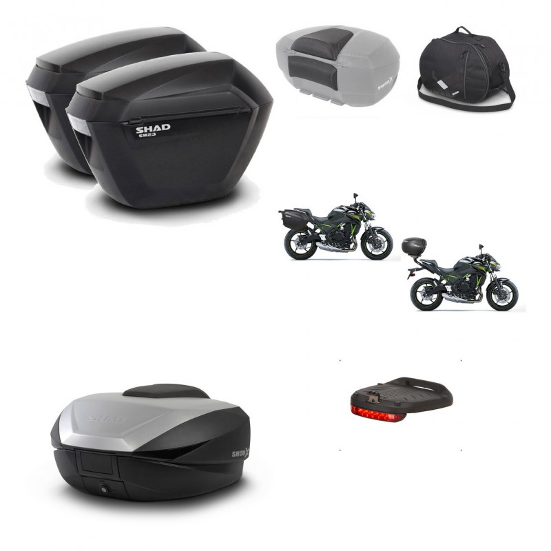 SHAD SH59 trunk + mounting bracket sh23 suitcases accessories 59L KIT-459222