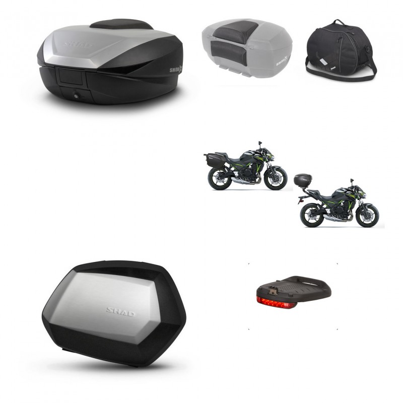SHAD SH35 PREMIUM suitcases + mounting bracket SH59 trunk accessories 59L KIT-459223