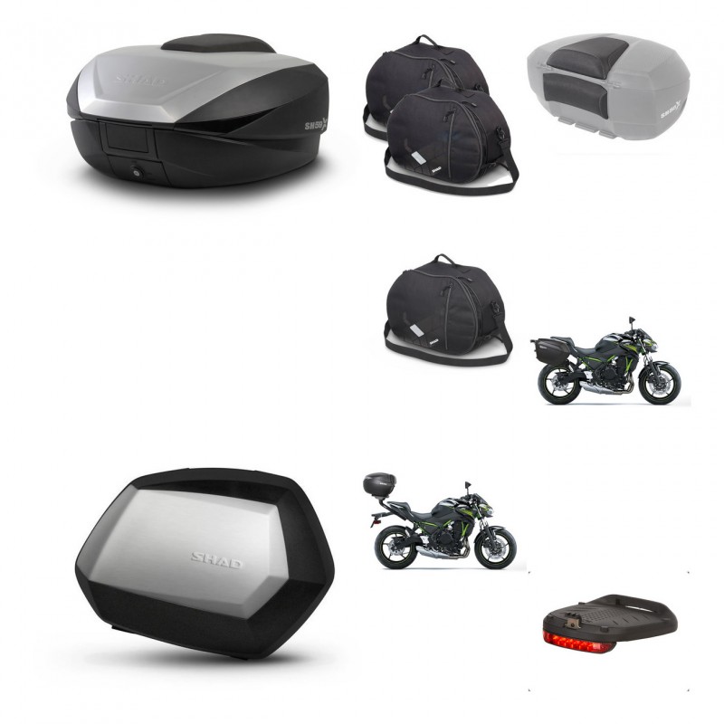 SHAD SH35 PREMIUM suitcases + mounting bracket SH59 trunk accessories 59L KIT-459224
