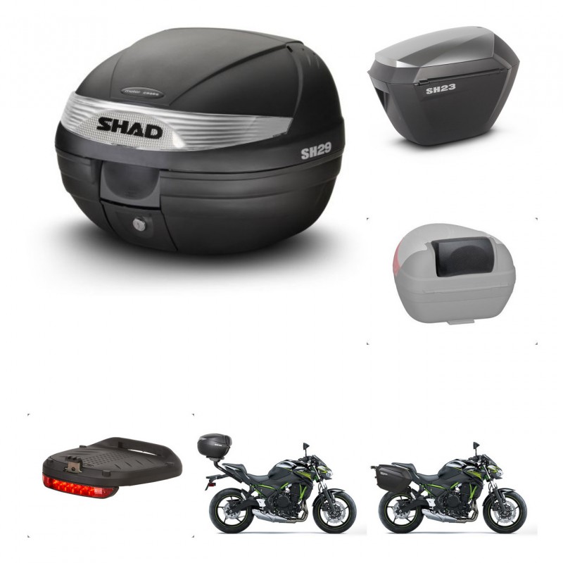 SHAD Maletas sh23 alu + soporte montaje baul SH29 accesorios KIT-459233