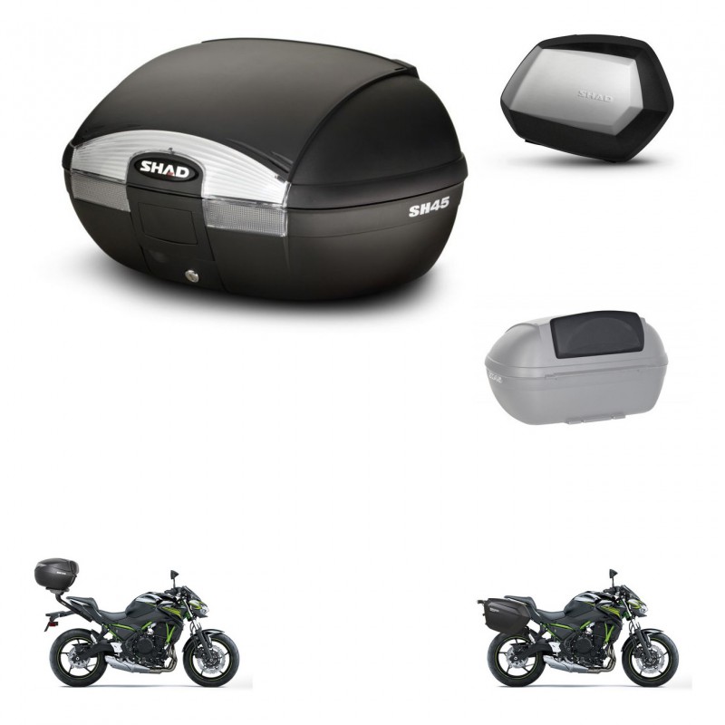 SHAD SH35 PREMIUM suitcases + mounting bracket SH45 trunk accessories KIT-459250