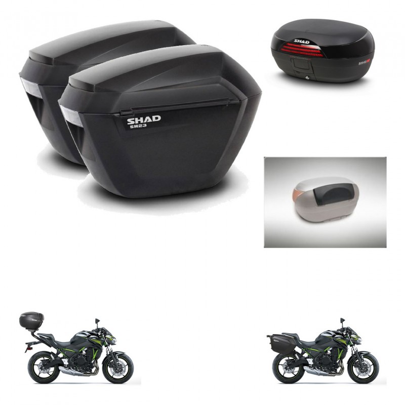 SHAD SH46 trunk + mounting bracket sh23 suitcases accessories 45 L KIT-459255