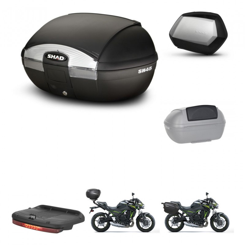 SHAD SH35 PREMIUM suitcases + mounting bracket SH45 trunk accessories KIT-459266