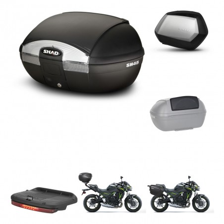 SHAD Maletas SH35 PREMIUM + soporte montaje baul SH45 accesorios KIT-459266