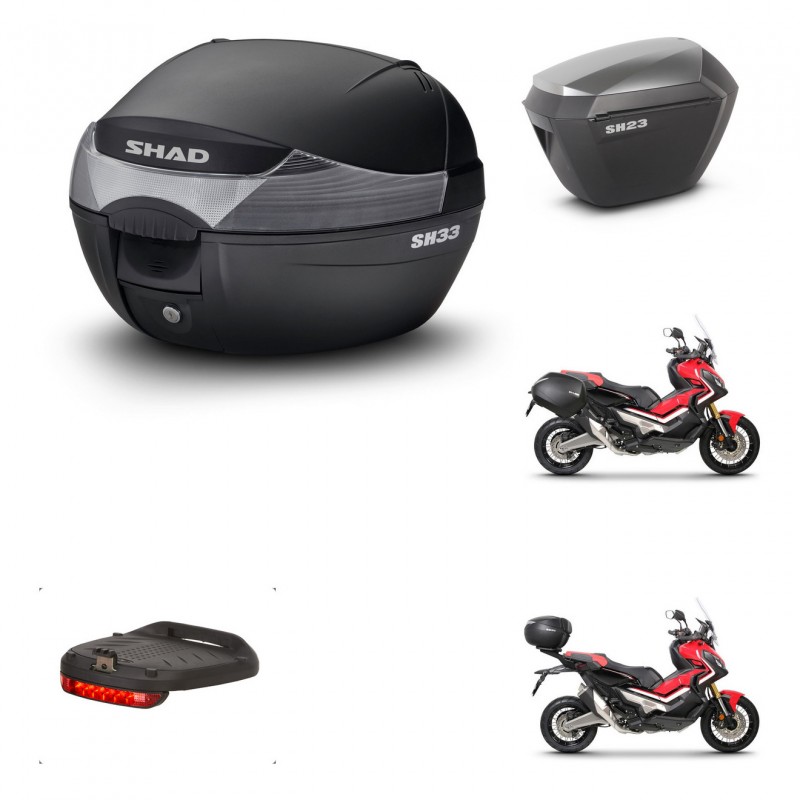 SHAD Maletas sh23 alu + soporte montaje baul SH33 accesorios KIT-459288