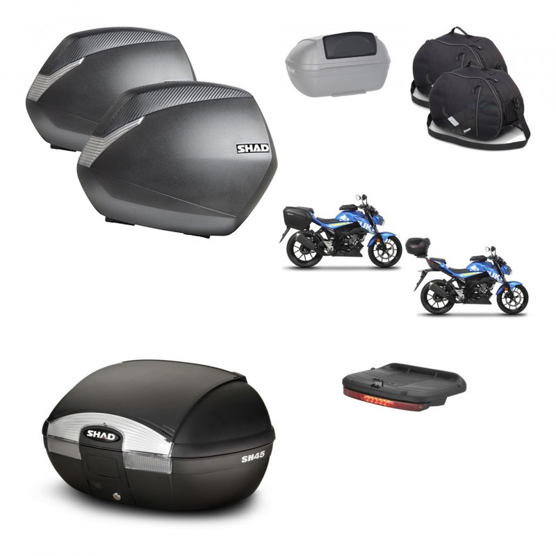 SHAD SH45 trunk + mounting bracket SH36 suitcases accessories KIT-459290